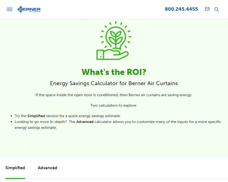 Berner Energy Savings Calculator