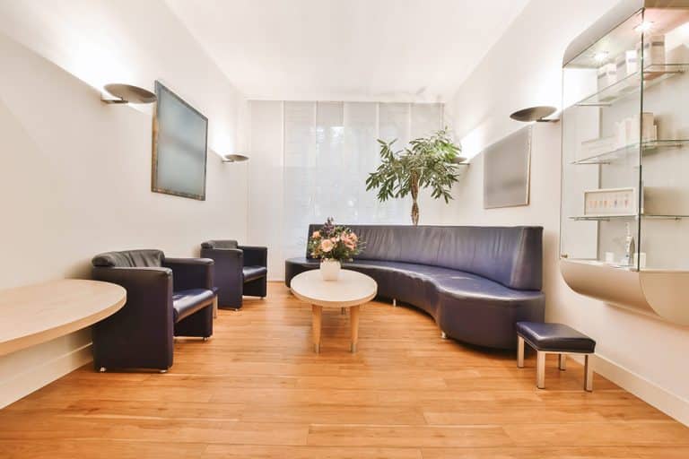 Chairs and couch in a waiting room or lobby