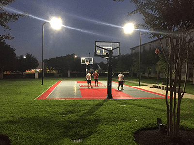 Basketball Court with Full Lights