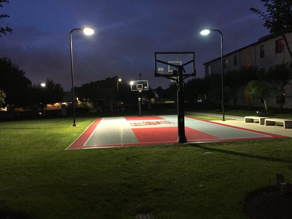 Basketball Court in Dim Lights