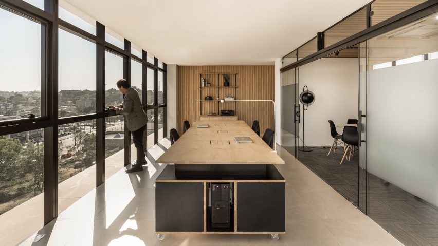 Conference Room with Light Wood Coloring