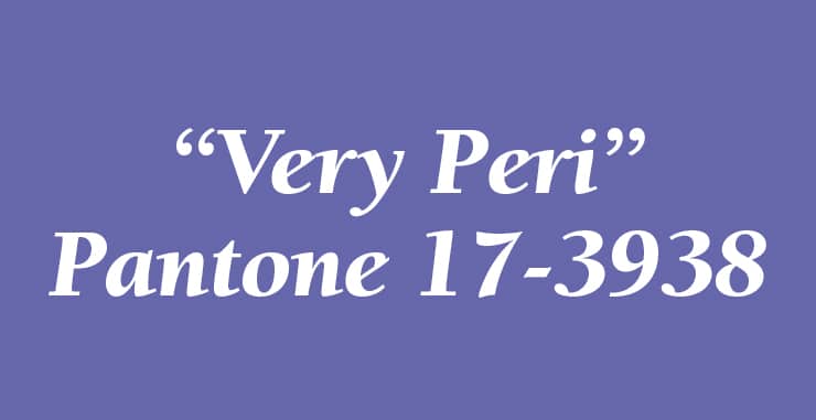 Color of the year - Very Peri - Pantone 17-3938