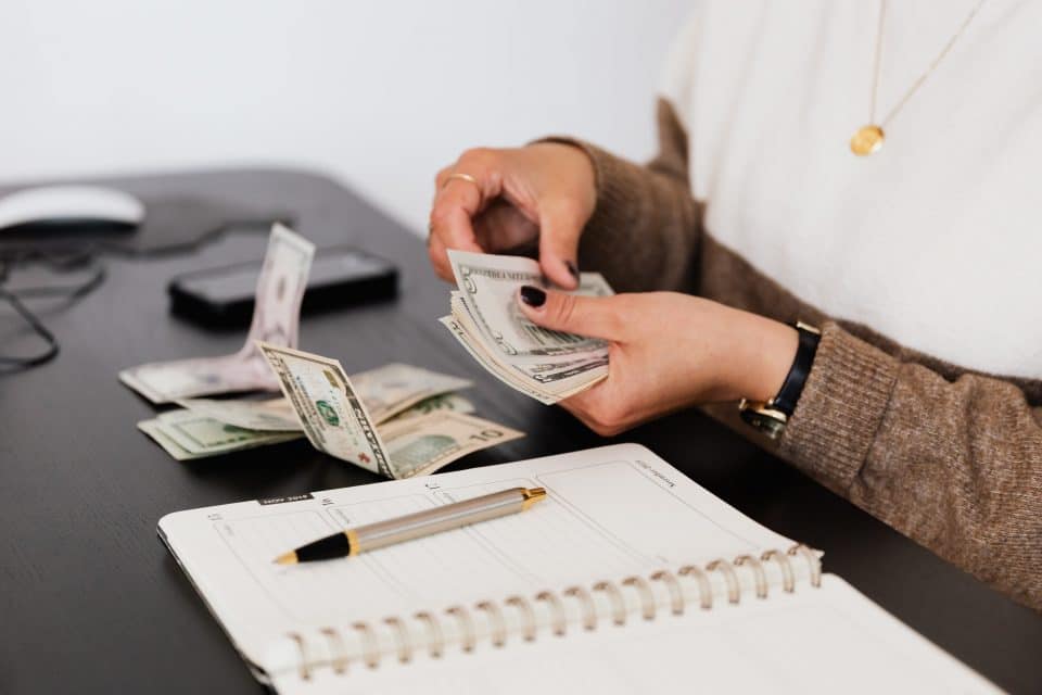 A Lady Counting Money